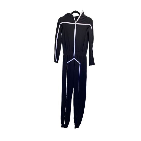 Revolution, dancewear, blackout, hooded, women’s one piece full zip, jumpsuit, s - Picture 2 of 6